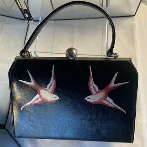 RARE ⭐️ HAND PAINTED love ❤️ birds VINTAGE Canadian made EUC